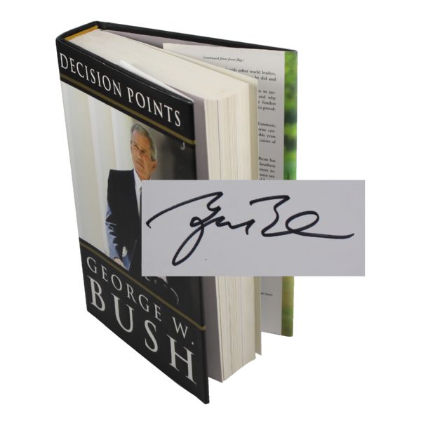 George W. Bush Signed Book Decision Points - 1st Edition - Dust Jacket JSA COA