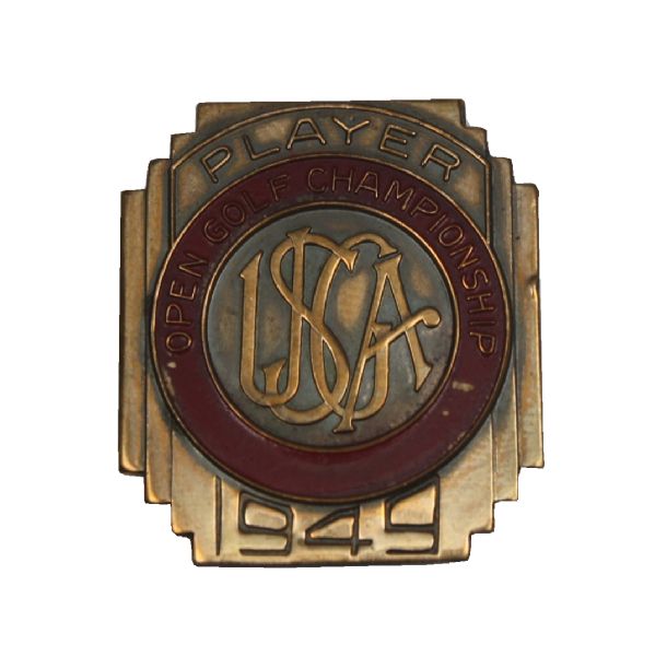1949 U.S. Open Contestant Badge - Cary Middlecoff Victory