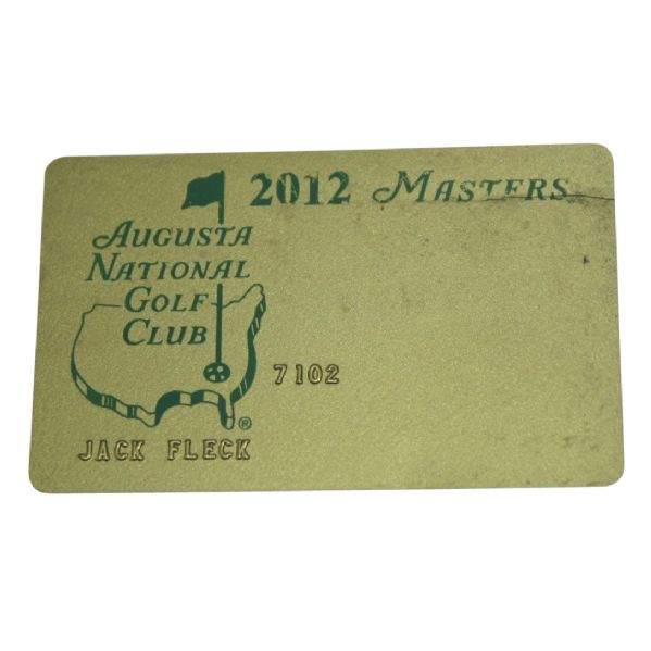 Jack Flecks 2012 Augusta National Golf Club Card