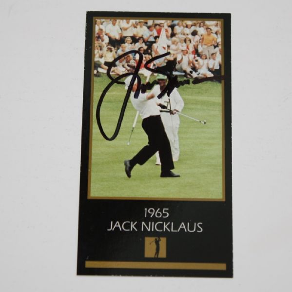 Jack Nicklaus Signed GSV Card - 1965 JSA COA  