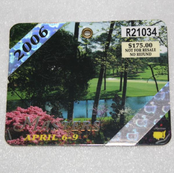 2006 Masters Badge