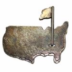 Sterling Silver Masters 60s-70s Logo Broche