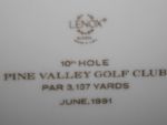 Pine Valley Golf Club John Arthur Brown Trophy Lenox Plate