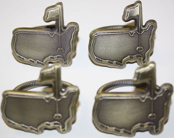 Augusta National Brass Members Napkin Holders Set of 4 - Rare