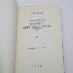 1934 United States Seniors Golf Association Year Book