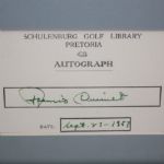 Francis Ouimet Framed Autograph Sourced from Collection of Mark Emerson JSA COA