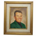 Jack Burke Original Oil Painting Hung at Green Jacket Restaurant In Augusta