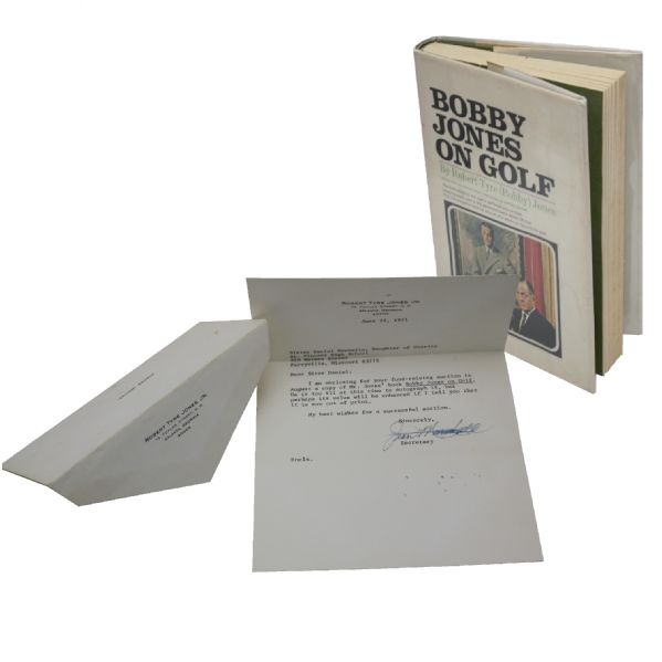 Bobby Jones on Golf Book with Jones Letterhead 