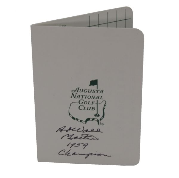 Art Wall Signed w/1959 Win Inscription Augusta National Masters Scorecard JSA COA