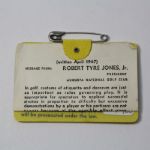1973 Masters Badge - Tommy Aaron Winner
