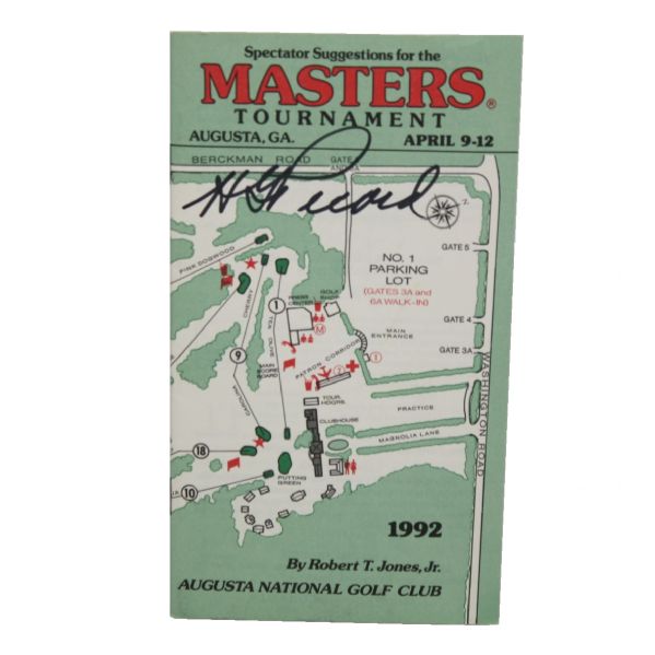  Henry Picard (1938 Champ) Signed 1992 Masters Spec.Guide- Bold "10" Autograph
