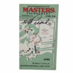  Henry Picard (1938 Champ) Signed 1992 Masters Spec.Guide- Bold "10" Autograph