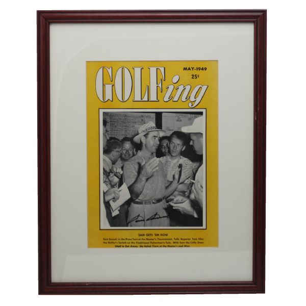 Sam Snead Signed 1949 GOLF-ing Magazine - Framed JSA COA