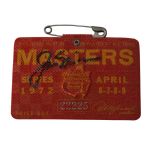 Jack Nicklaus Signed 1972 Masters Badge JSA COA