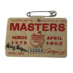 Billy Casper Signed 1970 Masters Badge JSA COA
