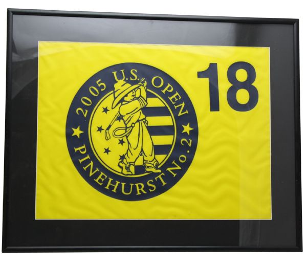 2005 U.S. Open Pinehurst #2 Flag - Framed-Putter Boy Featured!