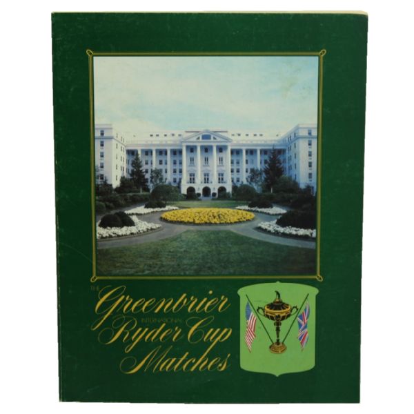 1979 Ryder Cup Program -The Greenbrier