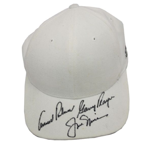 Big Three Signed Hat - Nicklaus, Player, and Palmer JSA COA