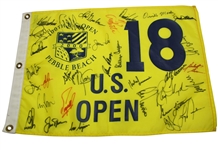 32 U.S. Open Winners Multi Signed Champs Flag-100th U.S. Open @ Pebble Beach JSA COA