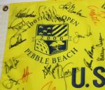 32 U.S. Open Winners Multi Signed Champs Flag-100th U.S. Open @ Pebble Beach JSA COA