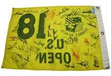 32 U.S. Open Winners Multi Signed Champs Flag-100th U.S. Open @ Pebble Beach JSA COA