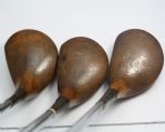 Walter Hagen Woods - Driver, Two, and Three Wood - Persimmon Heads