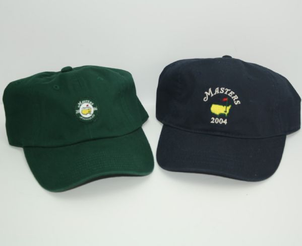Lot of Two Masters Hats - 2006 Circle Patch and 2004 Caddy - Mickelson Victories