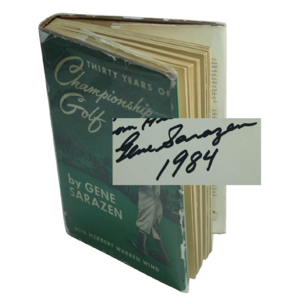 Gene Sarazen Signed Book Thirty Years of Championship Golf by Gene Sarazen JSA COA