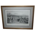 1850 The Golfers: A Grand Match Played Over the St. Andrews Links - B & W Engraved By Wagstaffe