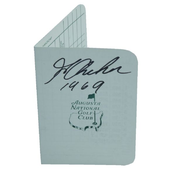 George Archer Signed w/1969 Win Notation Masters Scorecard JSA COA