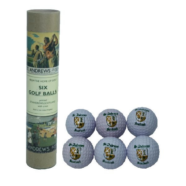 St. Andrews Full Golf Ball Set - Directly from St. Andrews - 6 Logo Balls