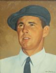 Henry Picard Original Oil Painting Hung at Green Jacket Restaurant In Augusta
