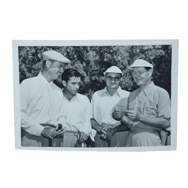 Original B&W Photo of Byron Nelson Holding Scorecard - 1944