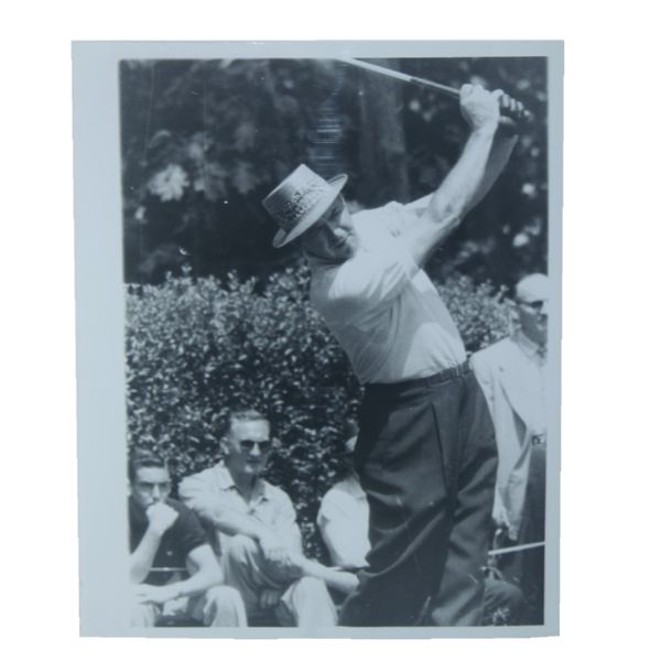 Original B&W Photo of Sam Snead Teeing Off