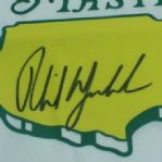 Phil Mickelson Signed Undated Masters Garden Flag JSA COA