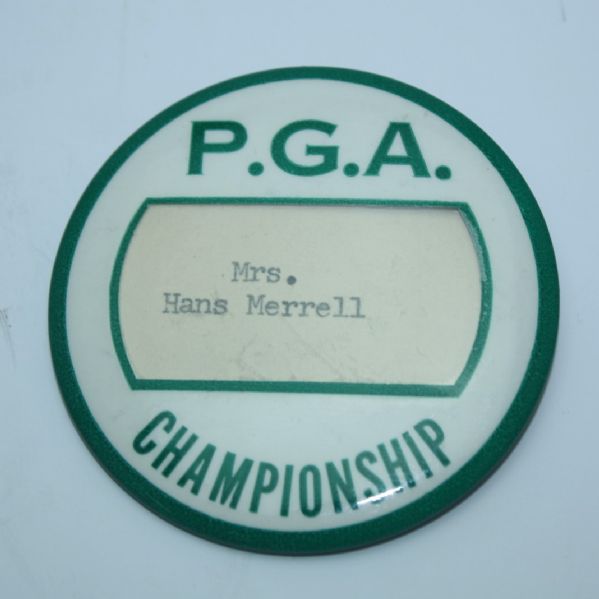 1960 PGA Championship Contestant Wives Badge - Mrs. Hans Merrell