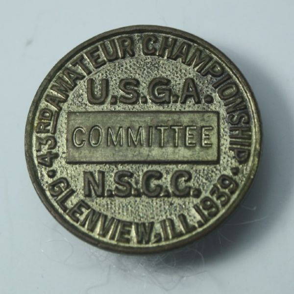 1939 US Amateur USGA Committee Pin