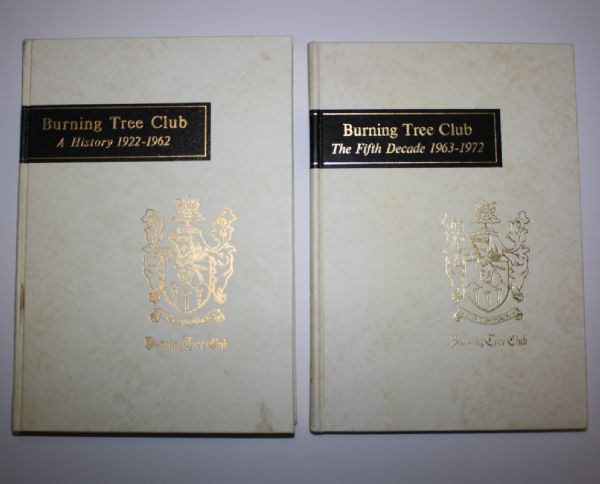 Two Volume Burning Tree Club History Book Signed by Club President Robert Fleming