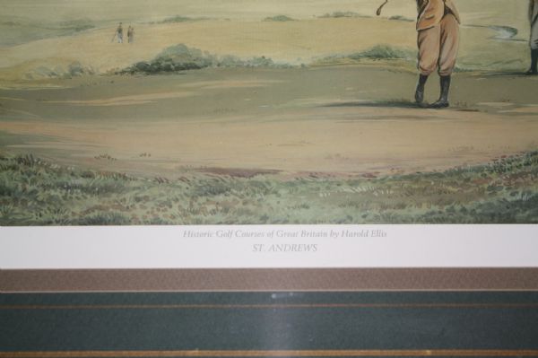 Framed 'Historic Golf Courses' by Harold Ellis - St. Andrews