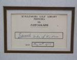 Edward 'Duke of Windsor' Signed & Dated Card W/U.P.I. Golf Wire Photo- Deluxe Framed