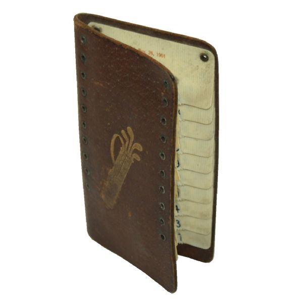 Unique and Rare Leather Golf Score Counter From Lillywhites - Piccadilly Circus - 1901