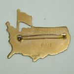 1971 14ct Gold Large AUGUSTA NATIONAL Members Lapel Pin