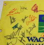 Field Signed Wachovia Championship Embroidered Flag-Pavin,Kite,Curtis,Furyk-JSA Cert