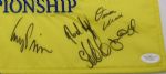 Field Signed Wachovia Championship Embroidered Flag-Pavin,Kite,Curtis,Furyk-JSA Cert