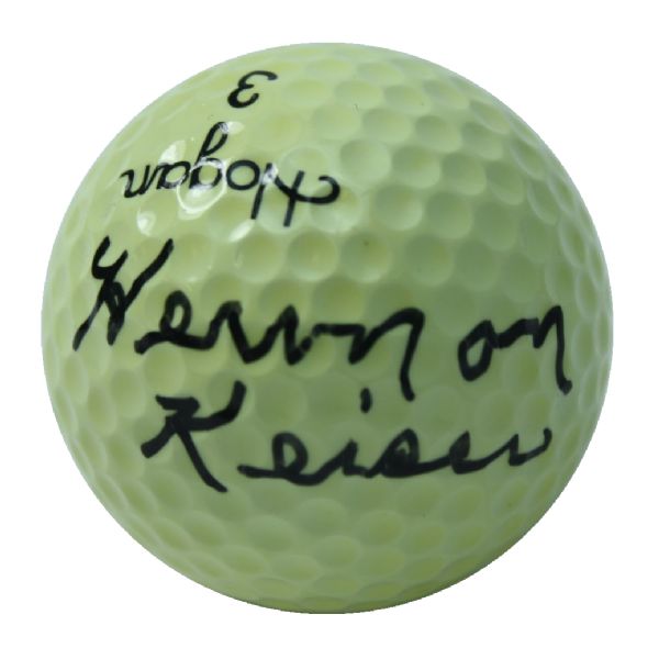 1946 Masters Champ Herman Keiser Signed Ben Hogan Logo Golf Ball- "10" Autograph! 