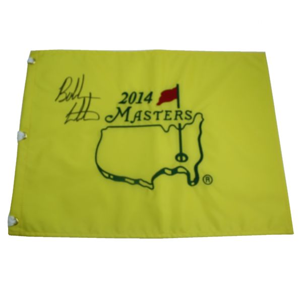 Bubba Watson Signed 2014 Masters Embroidered Flag JSA COA