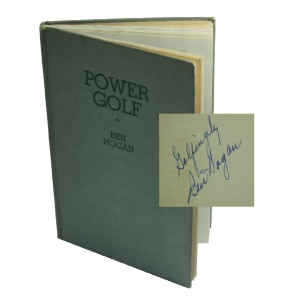Ben Hogan Signed 1st Edition Book Power Golf by Ben Hogan JSA COA