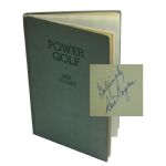 Ben Hogan Signed 1st Edition Book Power Golf by Ben Hogan JSA COA