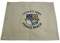 100th US Open at Pebble Beach - Embroidered Canvas Flag -Tigers 3rd Major