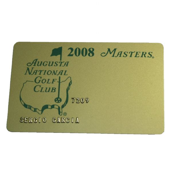 Sergio Garcias 2008 Personal Masters Credit Card